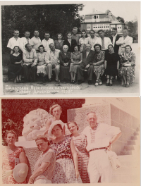 Артысты Купалаўскага тэатра падчас адпачынку, 1953, 1956.