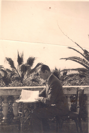 М. Забэйда на лячэнні ў Сан-Рэма. 1933 г.