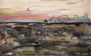 "Змярканне". Папера, акварэль. 1968 г.