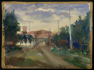 "Змярканне". Папера, акварэль, гуаш. 1946 г.