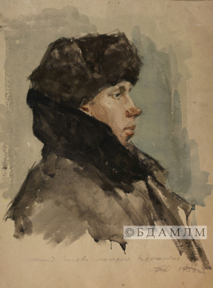 “Малады мастак”. Папера, акварэль. 1953 г.