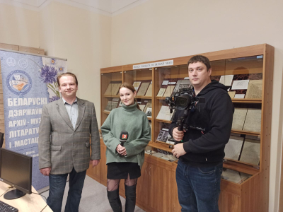 Участие БГАМЛИ в съемках телевизионного сюжета для канала Беларусь 3