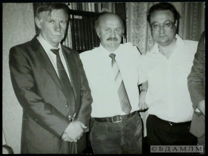 Васіль Быкаў, Мікалай Матукоўскі, Генадзь Бураўкін. 1980-я гг.