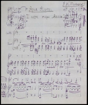 Я.Цікоцкі. Партыя Алесі з оперы “Алеся”. Клавір. Аўтограф. 1944 г. (БДАМЛМ)
