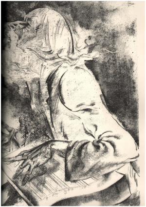 Серыя па матывах твораў Я. Купалы. Варыянт. Фрагмент.  1971 г.