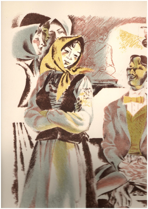 «Паўлінка». Ілюстрацыя да п’есы Я. Купалы.  1970 г.