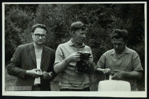 З Васілём Быкавым і Барысам Клейнам. Гродна, жнівень 1973 г.
