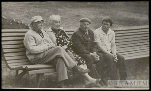 Я.Садоўскі з В.Вольскім у адпачынку на Нарачы. [1980-я]