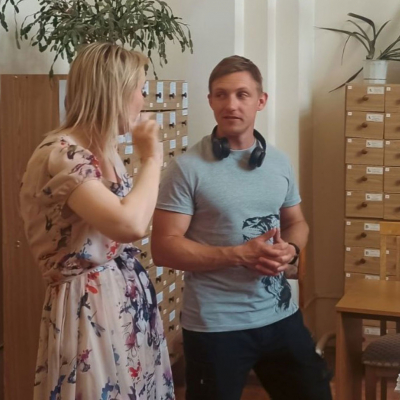 Архіў-музей наведаў прадстаўнік Нацыянальнай кінастудыі «Беларусьфільм»