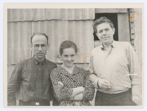 У.С.Караткевіч з Ю.К.Гальперыным  і Г.Кравец. Пачатак 1960-х гг.