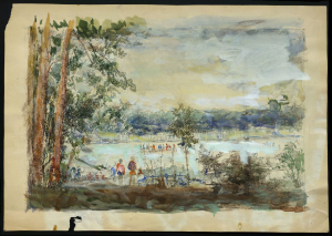 "Лета". Папера, акварэль, 1959 г.