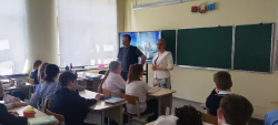 БГАМЛИ на уроке с демонстрацией фильма