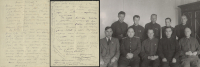 Ліст М.Лынькова і К.Крапівы да П.Глебкі. [1942]. М.Танк, П.Глебка, М.Лынькоў, А.Куляшоў, І.Былінскі, П.Панамарэнка, К.Крапіва, Н.Наталевіч, Ц.Гарбуноў, [?]. 1942